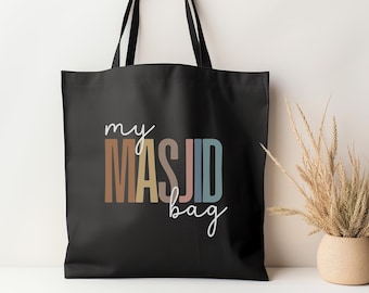 Muslimische Freunde Geschenkidee Masjid Tragetasche, Muslimische Schwester Geschenk, Ramadan Kareem Grüße, Islamische Mode, Eid Mubarak Geschenk, Ramadan Gefälligkeiten