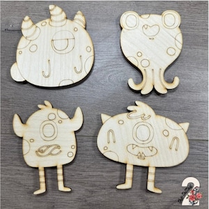 Wooden Monster Cutouts