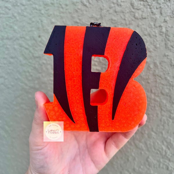 Cincinnati Football Freshie, Orange Black Colors, Football Car Freshie, Game Day Car Scent, Fan Gift