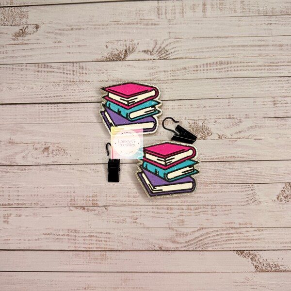 Books vent clips, Books Freshie vent clips, vent clip air freshener, car freshie, Books car freshie, girly car freshie, Stack of books