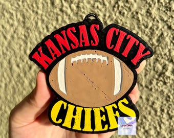 Kansas City Football Freshie, Red Gold Colors, Football Car Freshie, Game Day Car Scent, Fan Gift