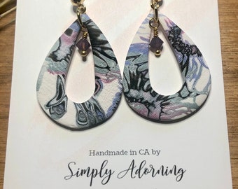 Polymer Clay Earrings Mokume Gane