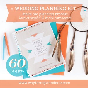 60-Page Wedding Planner Printable - Wedding Planning Kit, Wedding Checklist, Wedding Binder