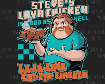 Restaurante Steves Lava Chicken PNG, Película PNG digital para fanáticos de los videojuegos, Descarga PNG de tendencia, Regalo para él