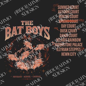 Bat Boys Digital Download, ACOTAR Comfort Colors, Rhysand Sublimation , Cassian PNG, Sarah J Maas, Team Bat Boys, Night Court File PDF
