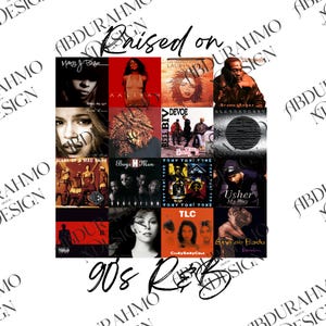 Raised On 90s R&B Album Cover Digital, Music Artist File PDF, Music Lover, Black History Download, Nostalgia SVG, 90s Party