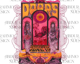 Vintage The Doors 60's Concert PNG, Retro The Doors Digital, Unisex Movies SVG