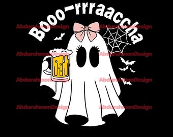 Boo-rracha Ghost Digital Svg, Funny Halloween Drinking Download Digital Svg, Halloween Svg,  Boujee Ghost Digital Svg, Spooky Season Svg