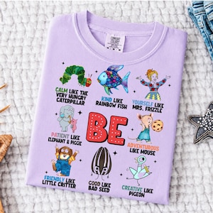 Be Calm Kind Patient Adventurous Friendly Creative PNG, Motivational Digital Download, Children's Book Character Art