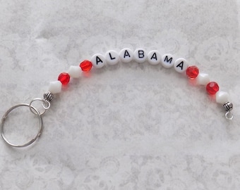 Alabama State Flag Pendant Keychain - Etsy