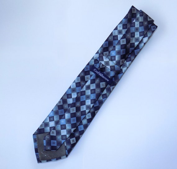 Vintage Croft & Barrow Designer Neck Tie, Blue an… - image 3