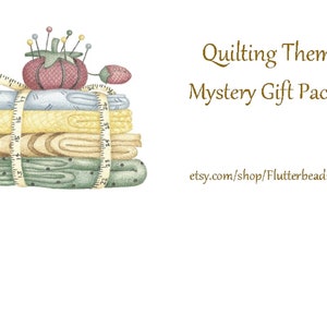 Quilting Themed Mystery Package, Surprise Items, Mixed Items, Gift Tags, Note Cards, Birthdays, Mother's Day, Christmas, Freebies image 1