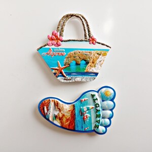 Set van 2 Algarve koelkastmagneten – Kleurrijk souvenir met Portugese kunst en letters | Cadeau uit Portugal - Cadeau voor vrienden of familie...