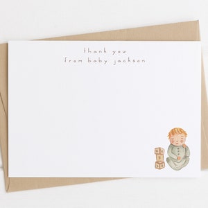 Baby Thank You Cards, Choice of Skintone, Gender Neutral, Baby Shower Thank You Cards, Baby Stationery, Baby Notecards, Nursery Note Cards