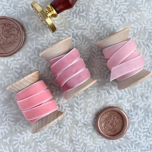 Blush Velvet Ribbon Spools: Pink Palette Styling Kit