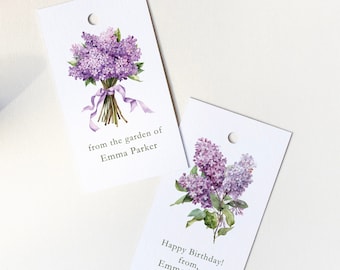 Lilac Gift Tags, Personalized Gift Tags, From the Garden of, Lilacs