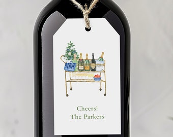 Personalized Wine Gift Tag: Bar Cart, Cocktails