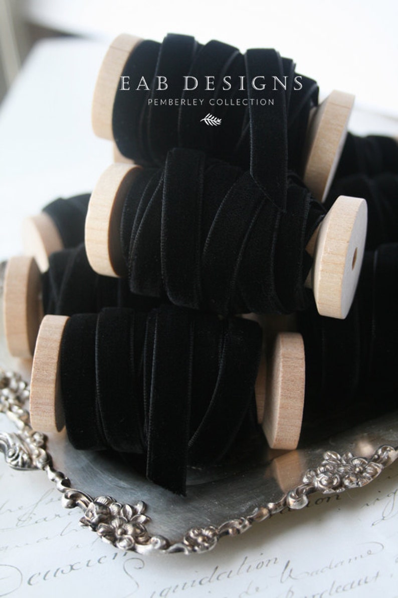 Black Velvet Ribbon Black Ribbon Velvet Ribbon 38 Velvet Ribbon Choker Ribbon