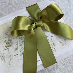 Sage Green Double Faced Satin Ribbon