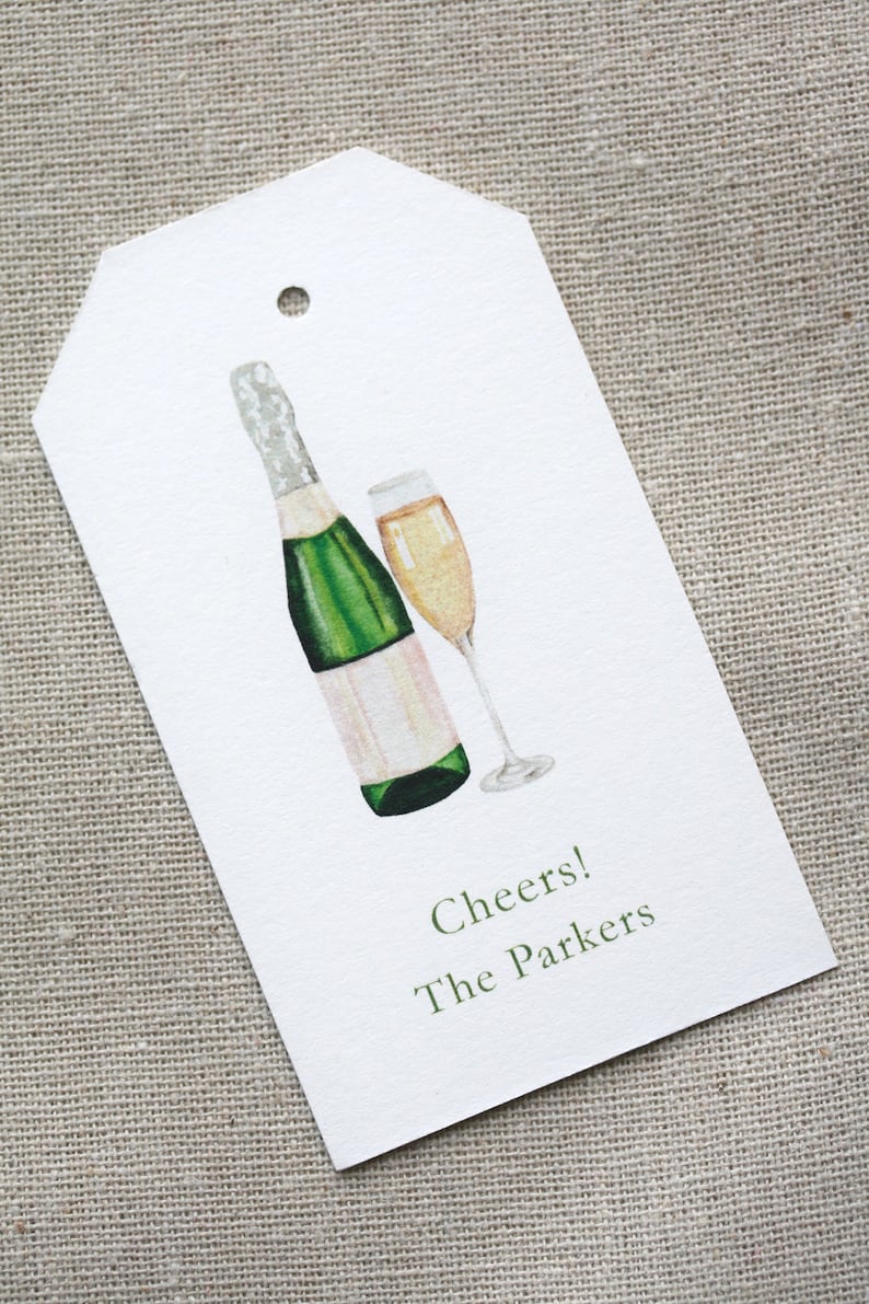 Wine Tag, Personalized Wine Tag, Personalized Hostess Gift, Custom Wine Tag, Wine Label, Hostess Gift, Wine Gift Tag, Custom Gift Tag image 2