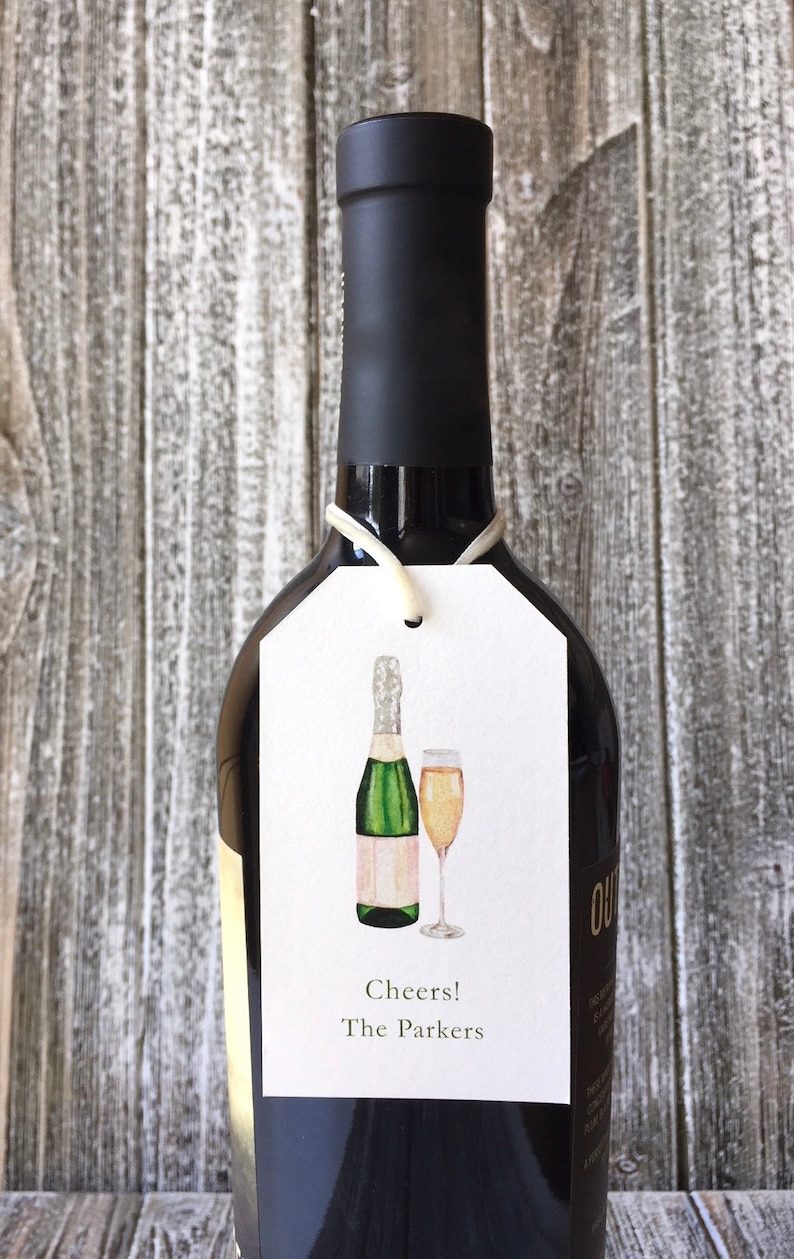 Wine Tag, Personalized Wine Tag, Personalized Hostess Gift, Custom Wine Tag, Wine Label, Hostess Gift, Wine Gift Tag, Custom Gift Tag image 4