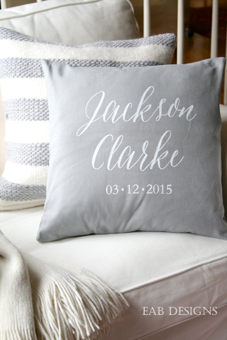 Personalized Pillow Cover Custom Pillow Baby Pillow Cover Etsy