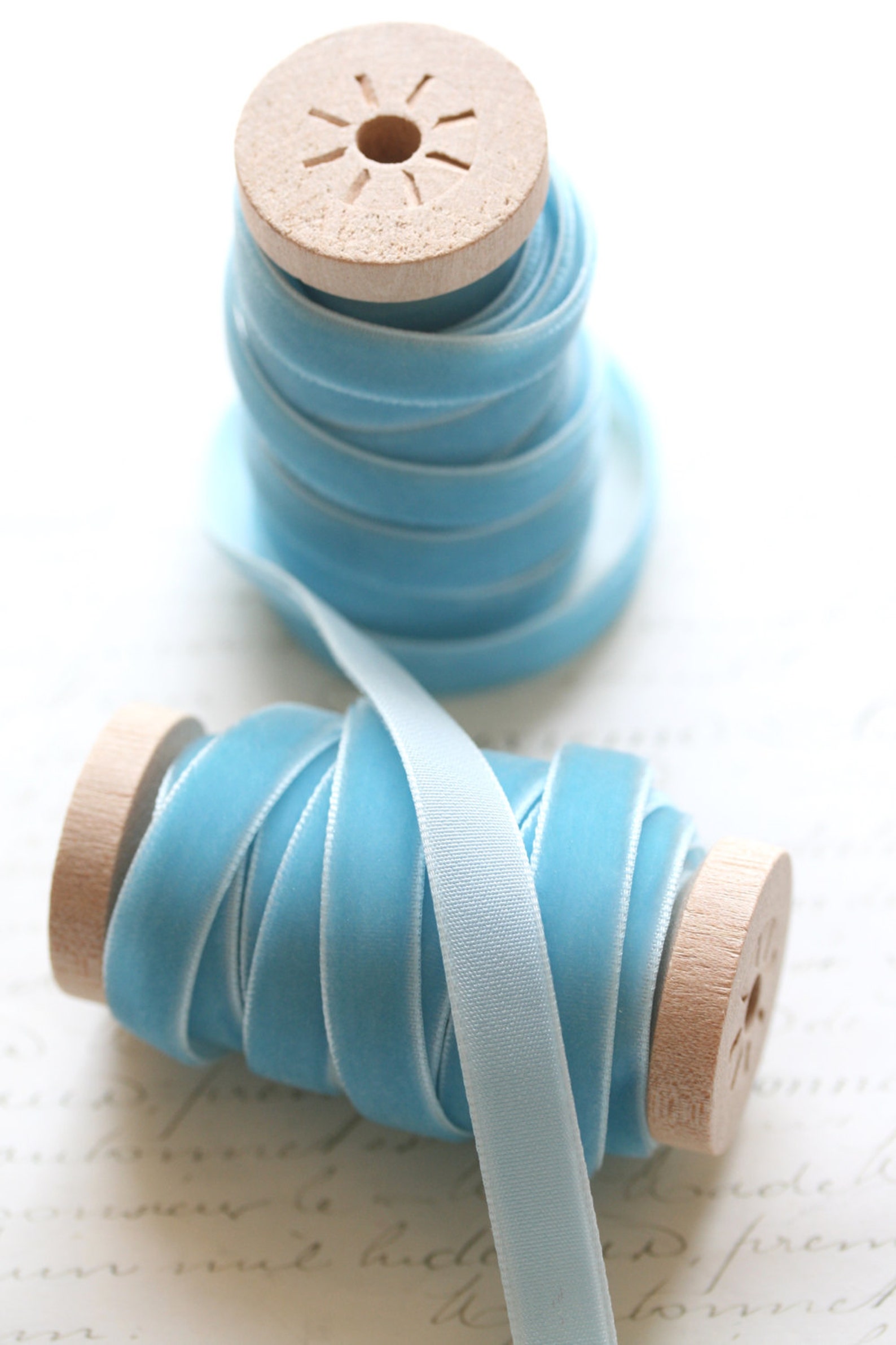 Blue Velvet Ribbon Blue Ribbon 3/8 Velvet Ribbon - Etsy