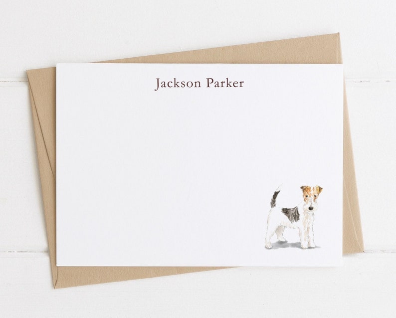 Personalized Dog Note Cards, Dog Note Cards, Custom Dog Stationery, Dog Stationery, Watercolor Dogs image 1