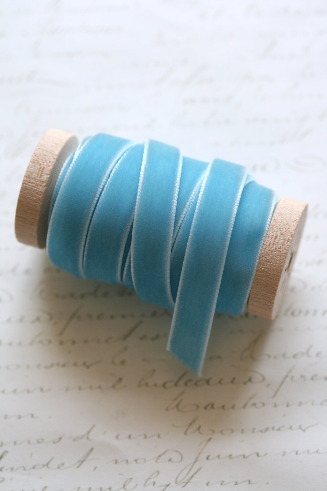 Blue Velvet Ribbon Blue Ribbon 3/8 Velvet Ribbon | Etsy