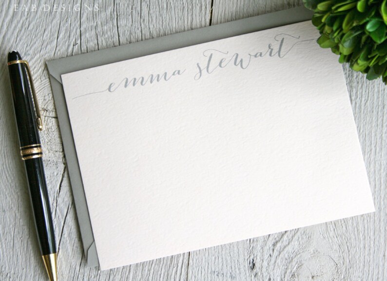 Personalized Note Cards Set Blush Note Cards Stationery Etsy