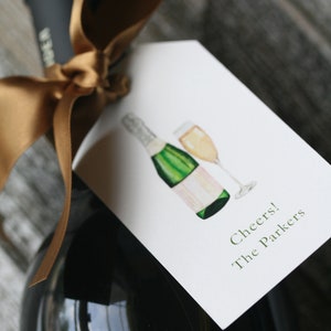 Wine Tag, Personalized Wine Tag, Personalized Hostess Gift, Custom Wine Tag, Wine Label, Hostess Gift, Wine Gift Tag, Custom Gift Tag image 1