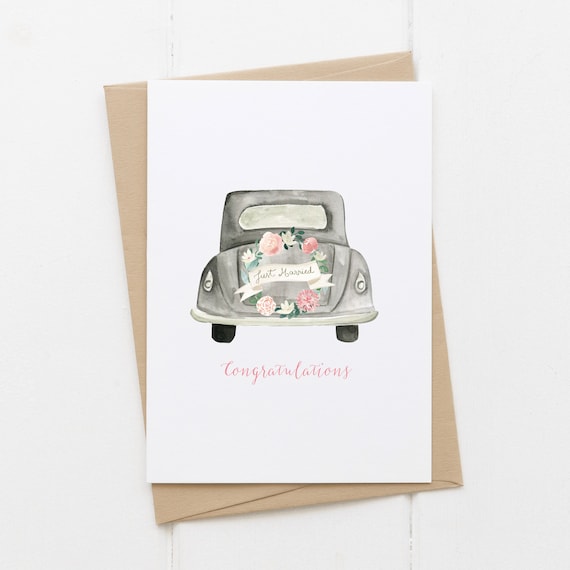 Just Married Marriage Card Just Married Marriage Card