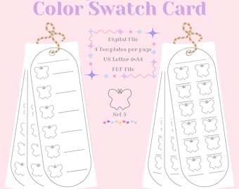 Tarjeta de muestras de color imprimible: Prueba con marcador de alcohol y paleta de colores (Descarga en PDF)