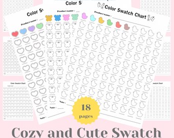 Tablas de muestras para colorear imprimibles: Paleta de colores para marcadores de alcohol (Descarga PDF)