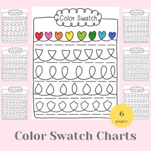 Color Swatch Charts: DIY Coloring Palette (PDF Download)