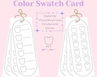 Tarjeta de muestras de color imprimible: Prueba con marcador de alcohol y paleta de colores (Descarga en PDF)