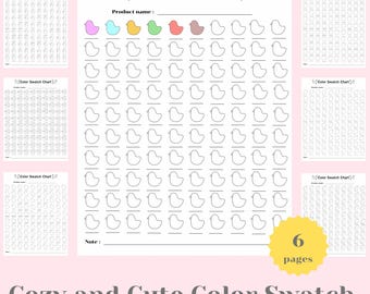 Tabla de muestras para colorear: Paleta de colores para marcadores de alcohol (Descarga digital)