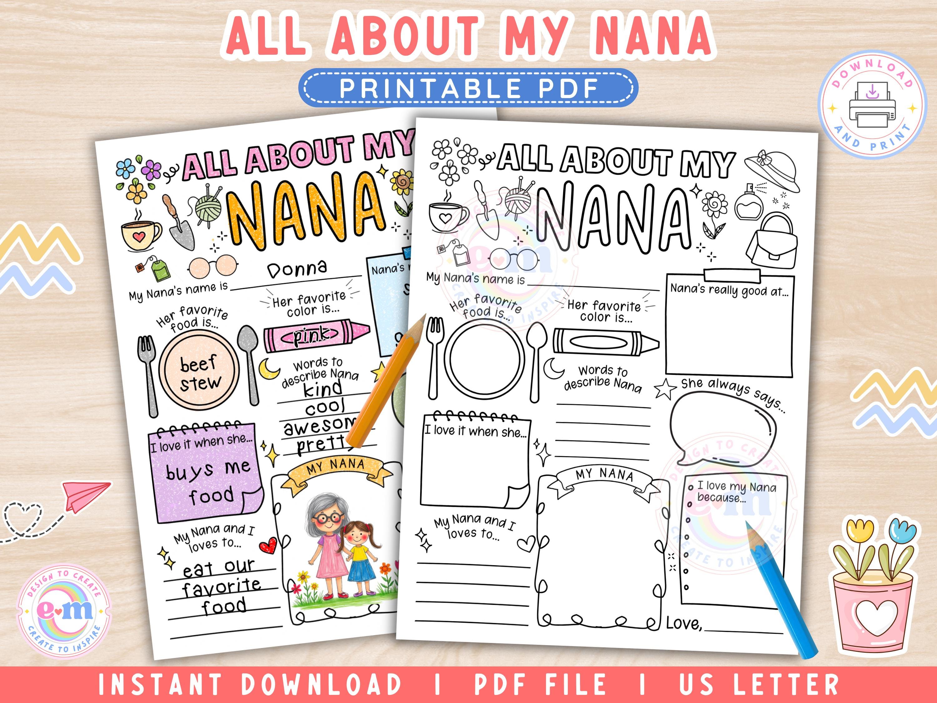 Oma worksheet - Etsy België, image size:3000x2250