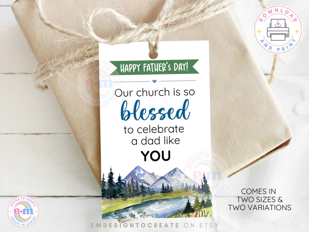 PRINTABLE Church Father’s Day Gift Tags, Happy Father’s Day Bible Verse ...