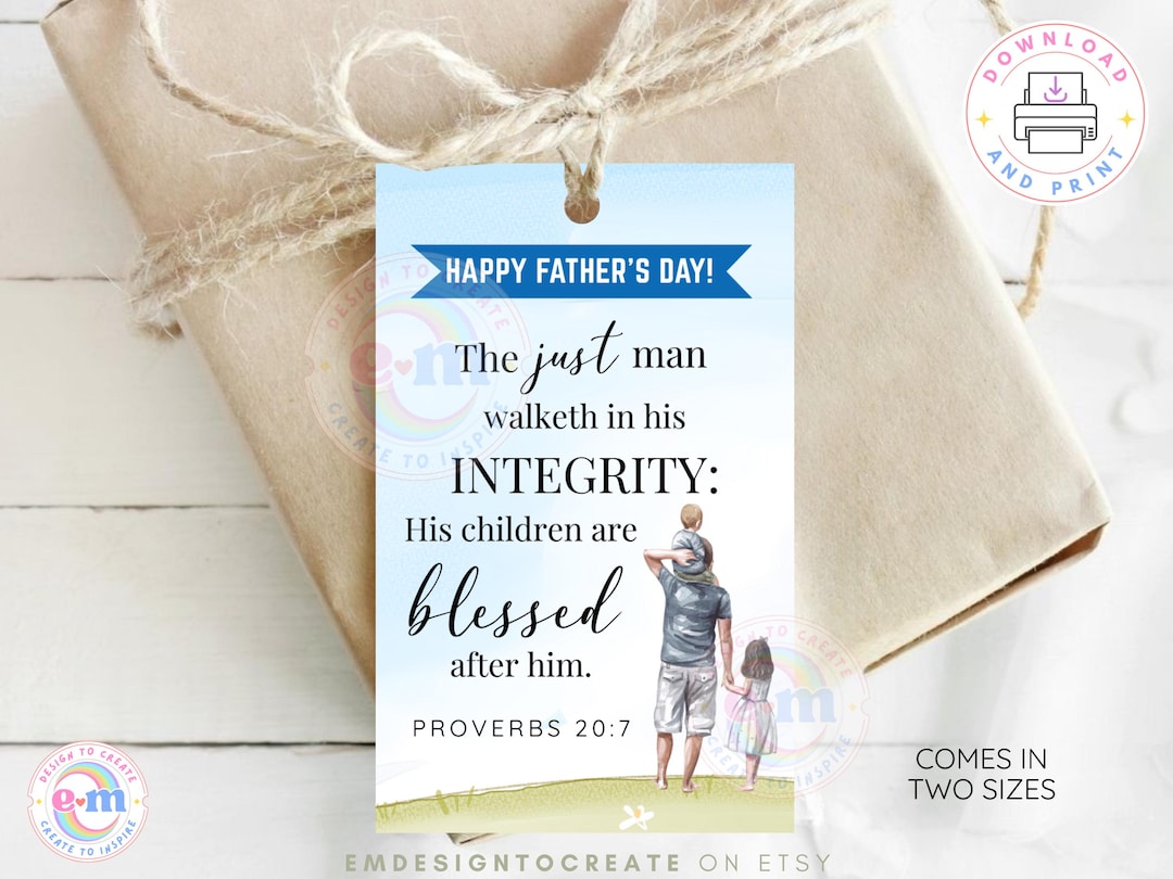PRINTABLE Church Father's Day Gift Tags, Happy Fathers Day Tags for ...