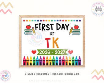 Schild zum Ausdrucken für den ersten Schultag: Foto-Requisite für Kinder zum Schulanfang 2026/27 (DIY-Erinnerung), digitaler Download (PDF)