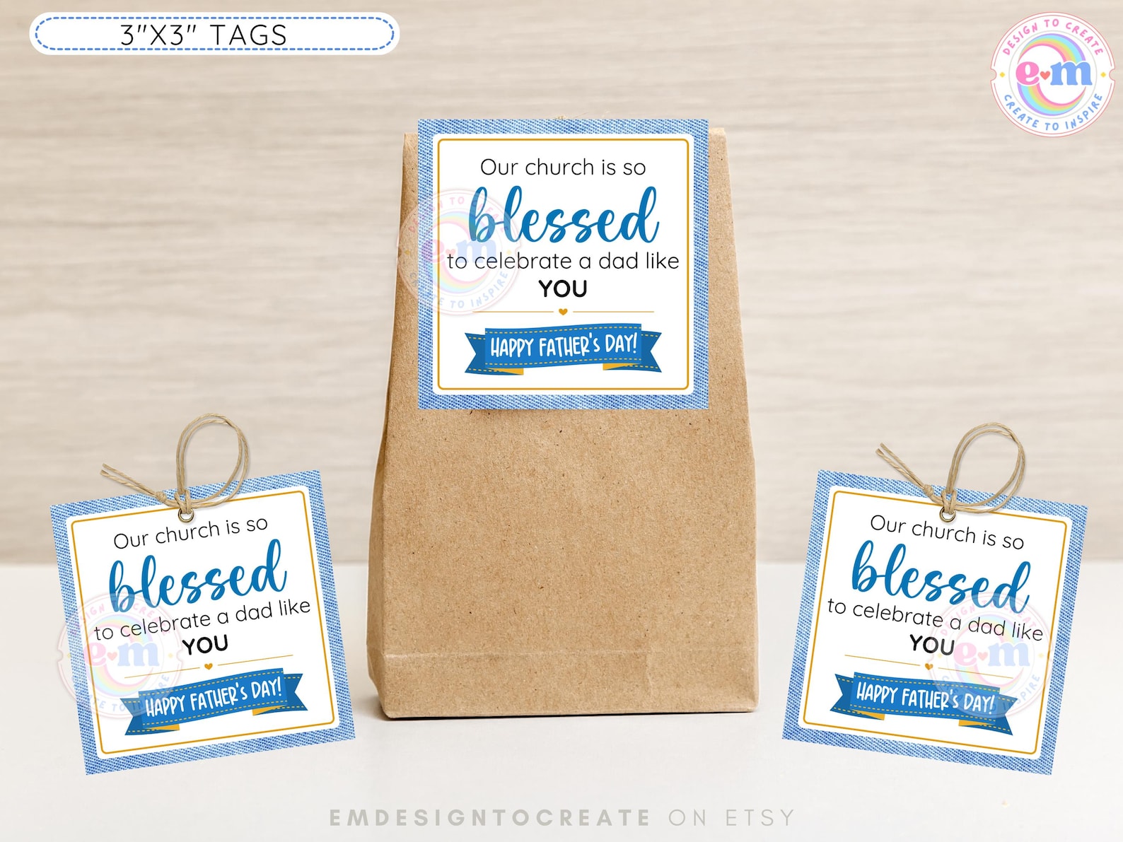 Church Father's Day Tags, PRINTABLE Father's Day Tags for Church, Gifts ...