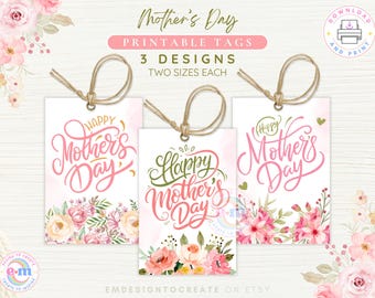 PRINTABLE Happy Mother's Day Gift Tags, Mother's Day Tags for Church, Mothers Day Tag for Friends, Cookie Tags, Favor Tags, INSTANT DOWNLOAD