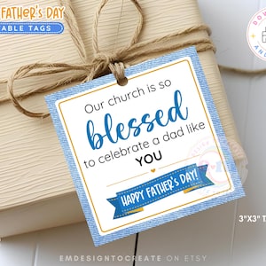 Kirche Vatertag Tags, DRUCKBARE Vatertag Tags für Kirche, Geschenke für Papa, Favor Tag, Cookie Label Geschenkanhänger, SOFORTIGER DOWNLOAD