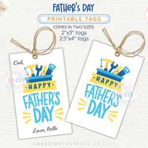 DRUCKBARE Vatertagsanhänger, Geschenkanhänger zum Vatertag, Toolbox Werkzeuge Papa, Keksanhänger, Vatertagsgeschenk, Geschenkanhänger, SOFORTIGER DOWNLOAD