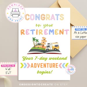 Carte de retraite imprimable, cadeau drôle de retraite heureuse, félicitations pour votre carte de retraite, carte de départ pour un collègue patron