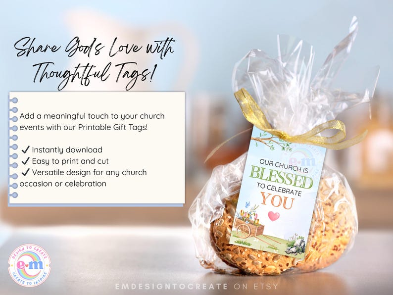 Church Gift Tags PRINTABLE, Generic Gift Tags for Church - Appreciation ...