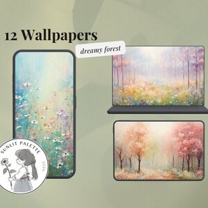 dreamy forest wallpaper pastel desktop wallpaper 4k desktop wallpaper nature wallpapers aesthetic wallpaper phone background screensaver