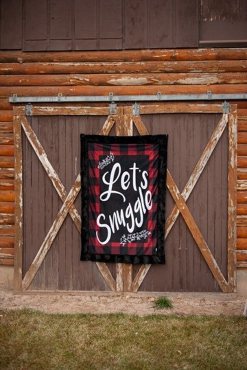 Lets Cuddle Buffalo Plaid Minky Cuddle Blanket
