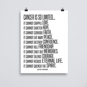 Cancer Wall Art Printable Bundle for Cancer Patient Gift Pink Flower ...